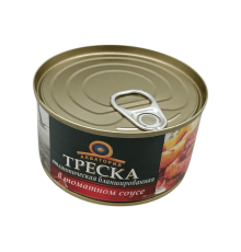 Треска атлантическая бланшированная в томатном соусе 240г. | Акватория